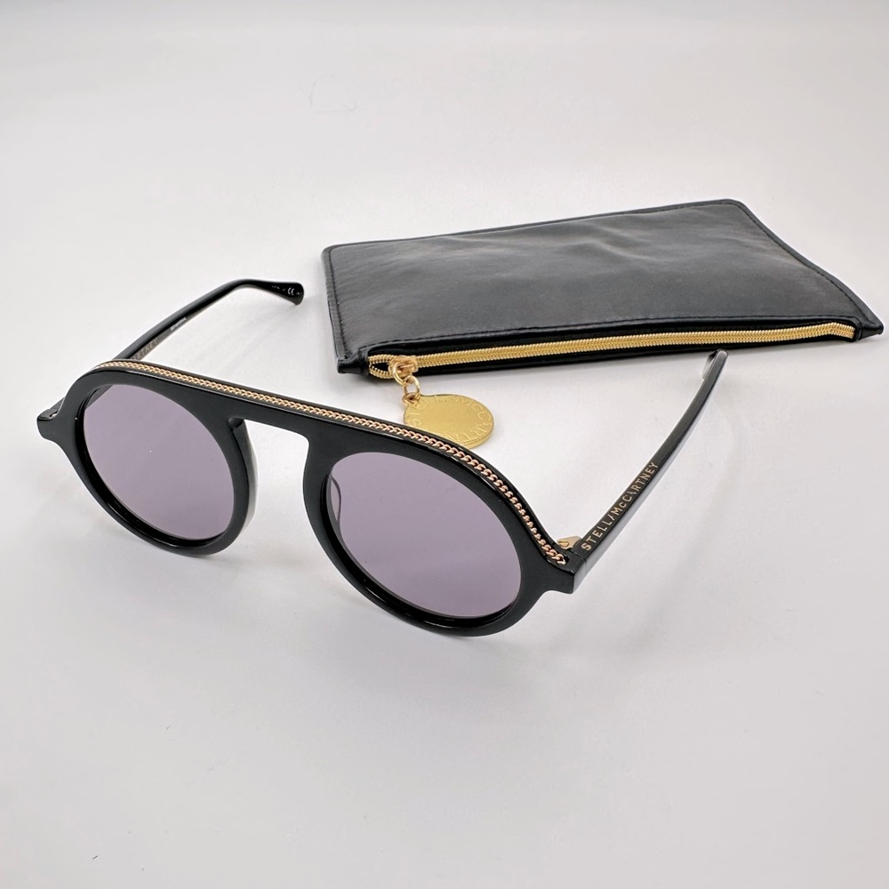 Stella McCartney Black and Gold Sunglasses